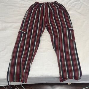 NTVES Striped Men's Pants - Black, Red, White